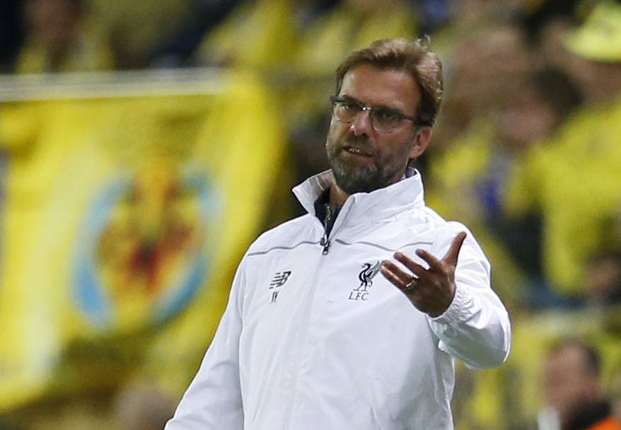 Il tecnico del Liverpool Jurgen Klopp al Madrigal. REUTERS